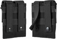 Tactical Molle 9mm Double Mag Ammo Pouch Military Pistol Open-Top Magazine Pouch