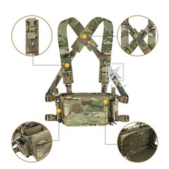 KRYDEX Tactical D3CRM Chest Rig 5.56 / 7.62 Rifle Pistol Magazine Pouch Placard