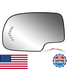 Yikesai Driver Side Heated Mirror Glass Replacement For 2003-2007 Cadillac