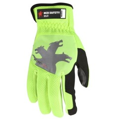 Mechanics Work Gloves Handyman Synthetic Leather Grip, Hyperfit Hi-Vis Yellow