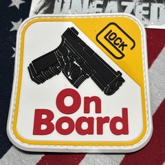 Glock On Board Morale Hook Back Patch High Quality 3d PVC LG 3”