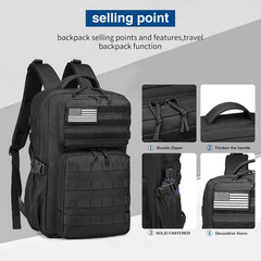 Wotony Military Tactical Backpack for Men Waterproof Daypack 3 Day Assault Pack