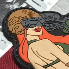 PvC 3D Drone Girl Flyin High Morale Tactical Hook And Loop Patch LG 3.5×2.5”