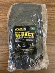 (FREE SHIPPING) – Mechanix Wear TAA Covert M-Pact Black Gloves, Size XL