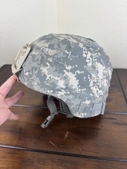 MSA ACH Ballistic Combat Helmet XL Digital Cam NVG Mount Pads Chinstrap Military