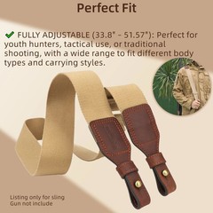 Tourbon 2 Points Rifle/Shotgun Strap Gun Sling Quick Release Webbing w/Swivels