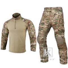 KRYDEX Gen4 Combat Uniform Set Tactical Shirt & Trousers&Knee Pads MC Camouflage