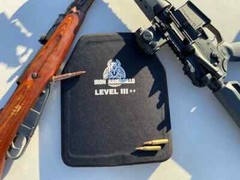 IRON ARMADILLO® LVL 3++ Ceramic Rifle Armor Plate 10×12 stop 7.62x54R 1PC