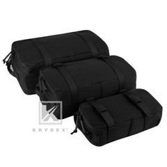 KRYDEX 3pcs Modular Packing Cube Mesh Bag Organizer Outdoor Large Capacity Black