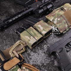 KRYDEX Tactical Double Stack Pistol Magazine Pouch Belt / MOLLE Mounted MC Camo