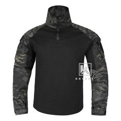 KRYDEX Gen3 Combat Shirt Long Sleeve with Elbow Pads Tops MC Camo Black Airsoft