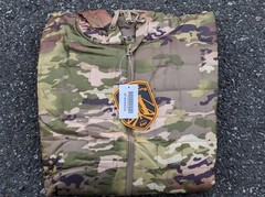 OCP Long Multicam Hooded Zip Woobie Jacket BAF+ Flag Patch