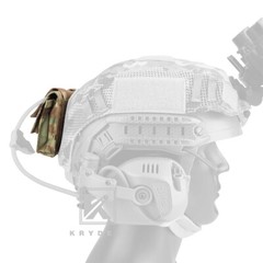 KRYDEX Tactical Helmet Counterweight Pouch Helmet Battery Pouch Pocket Hook Camo