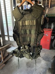 Galls Tactical Vest with Belt, Canteen, and Other Accessories, Great Condition