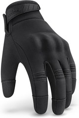 Water Resistant Tactical Shooting Gloves for Men with Soft Padded Knuckle Gua…