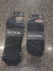 NIP Lot of 2 Darn Tough Black Tactical Socks, XL, Lightweight, Crew & no Show