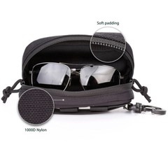 Tactical Molle Sunglasses Goggle Glasses Bag Case Portable Storage Pouch Black