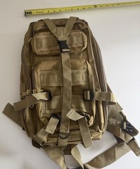 New Tan Tactical MOLLE Backpack Nylon Daypack Flat Dark Earth Military Style