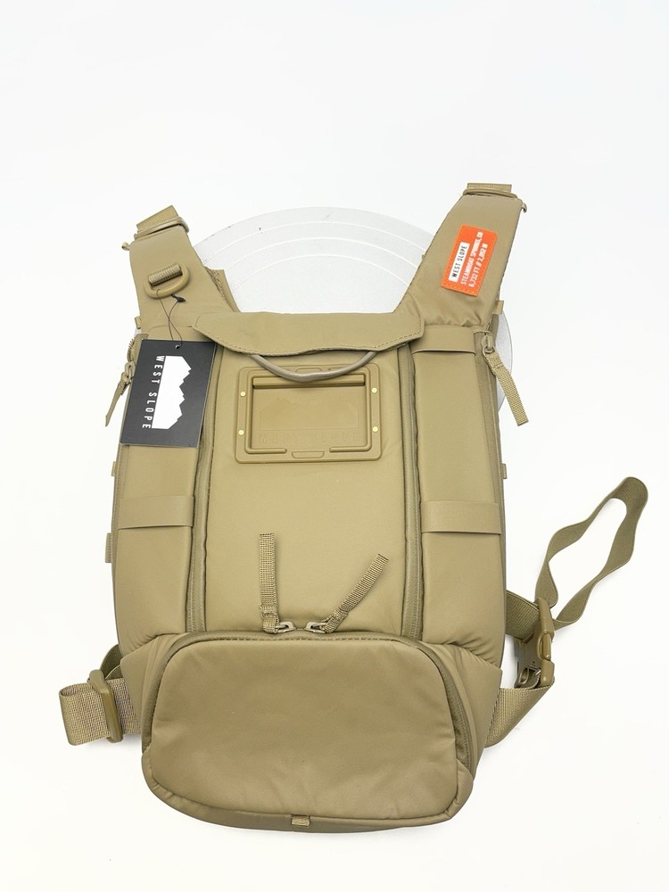 West Slope Brown Nylon Chest Rig Adjustable Lightweight with Phone Window New