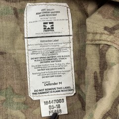 Propper Coat Men Large Brown Multicam Flame Resistant Shirt Utility Army Combat