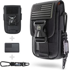 WYNEX Tactical Molle Phone Pouch with Compass Buckle, Tactical Phone Holster Mol