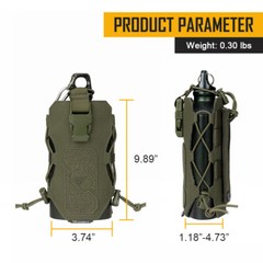 IDOGEAR Tactical Water Bottle Pouch Kettle Carrier Holder MOLLE Radio Pouch