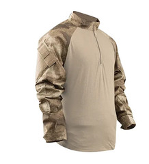 Tru-Spec ATACS Arid 1/4 Zip Combat Shirt 50/50 NYCO R/S Tactical Shirt AU Camo