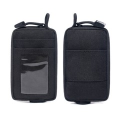 Black Tactical Wallet Card Bag Waterproof Card Key Holder Money Pouch Waist Bag
