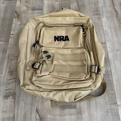 New NRA Backpack Desert Khaki Tan Tactical Travel Lightweight Adjustable