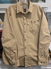 5.11 Tactical Golden Khaki Cotton Long Sleeve Shirt Snaps Hidden Pocket Sz M