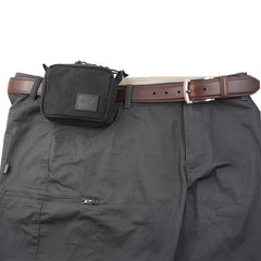 Tintris Belt Pouch for Men Women YKK Zippers, EDC Bag Small, Black