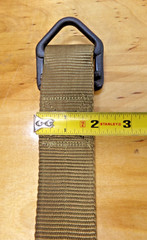 Tac Shield Belt Double Wall Webbing Coyote Brown Steel Buckle 1 3/4″ Wide Size S