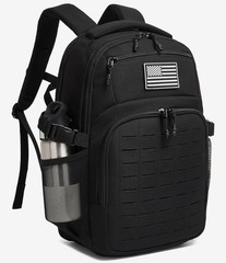 Military tactical backpack MOLLE , small tactical assault bag (Black, 18.5 inch)