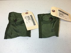 LOT OF 2 MILITARY ISSUED COMPASS / FIRST AID POUCHES OD GREEN ALICE LC-1 NWT