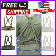 Tactical Battle Combat Airsoft Padded Equipment Molle Waist Belt with Adjusta…