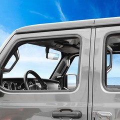 Rt-Tcz For Wrangler Jl A B Pillar Grab Handles Cover Trim Silver For Jeep