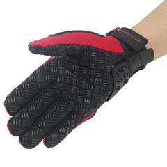 Metal Protective Motorcycle Gloves Full Finger Gloves Summer Medium Red 2