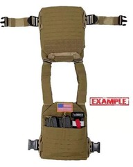 VISM Laser Cut Plate Carrier Vest w/ Kangaroo Pouch 10×12 MED-XL Tactical BLACK