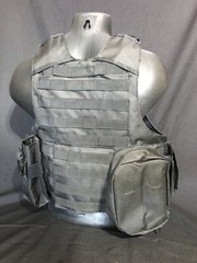 Tactical Vest BLACK Plate Carrier Rig- Adjustable. Next Day Ship**