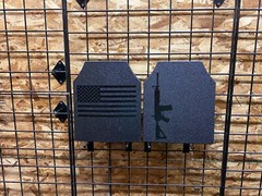 Body Armor AR500 American Flag 10×12 Plates! Immediate Shipping Free Trauma Pads