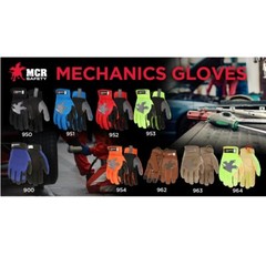 Mechanics Work Gloves Handyman Synthetic Leather Grip Washable, Hyperfit Black