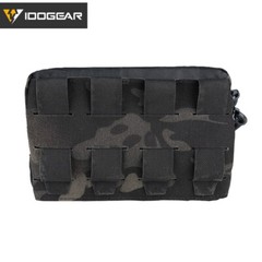 IDOGEAR Tactical MOLLE Pouch Accessory Pouch Chest Storage Admin Pouch Camo Army