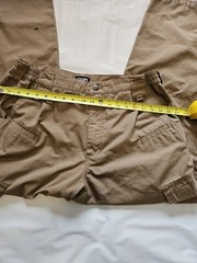 CQR Men’s Tactical Cargo Pants Brown 38W/32L Polyester Cotton *with flaw