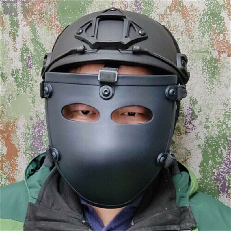 Ballistic IIIA Bullet Proof UHMW-PE Bulletproof Helmet Face Guard Shield Mask