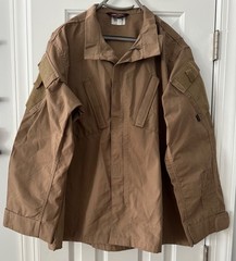 Tru-Spec Desert Tan Khaki Military Uniform Jacket Coat, Size Large-Long