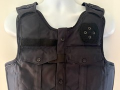SAFARILAND U1 Clean Uniform Shirt Armor Carrier Front Open 2 Pocket Medium Navy