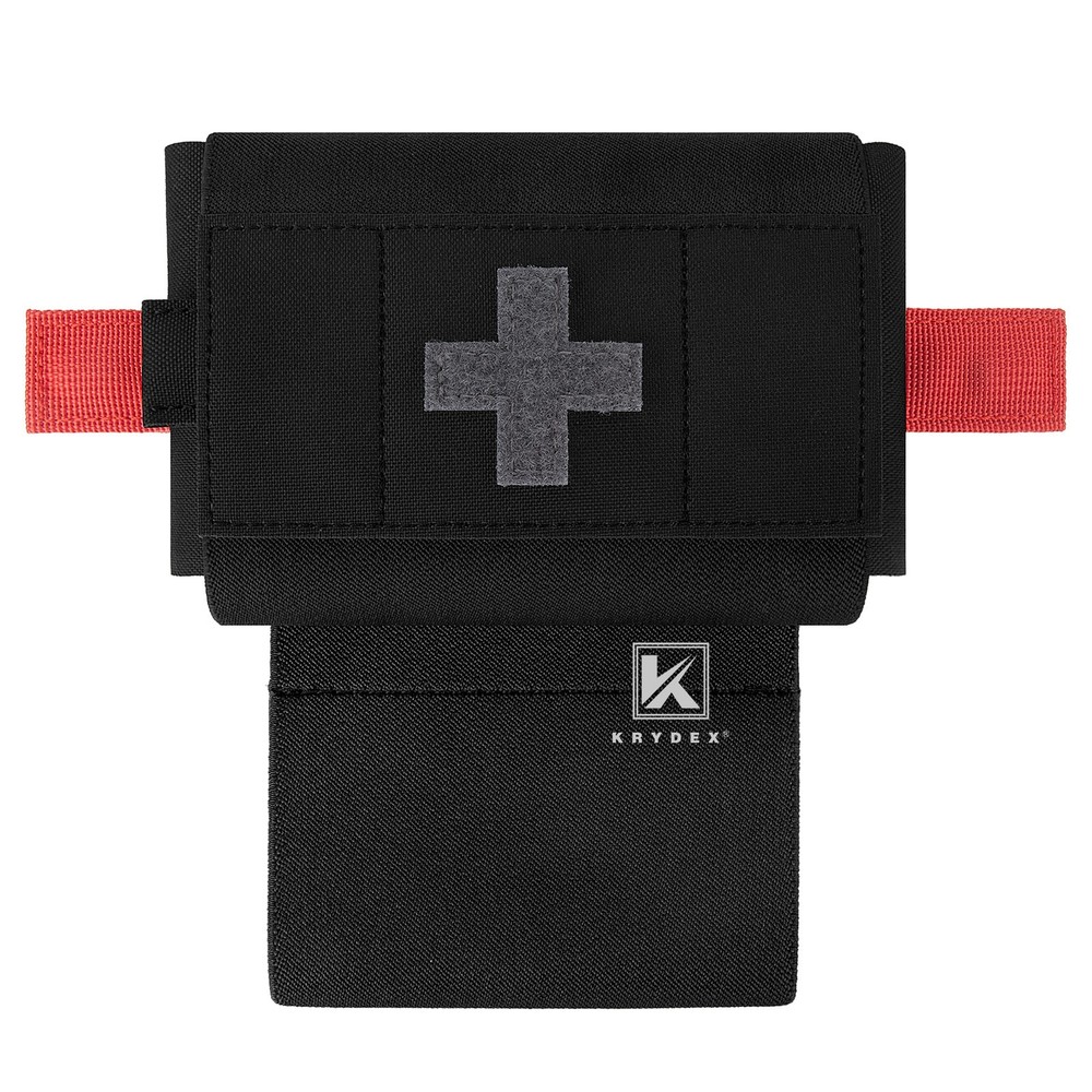 KRYDEX Compact IFAK Trauma MOLLE Pouch w/ Removable TQ Holder for Belt and Vest