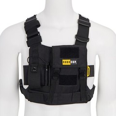 ROBOCUP Radio Chest Harness Vest Adjustable Gear with Pouch, D-Ring, Reflective
