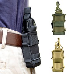 Tactical Molle 9mm Magazine Pouch Pistol Single Mag Bag Flashlight Holder Pouch