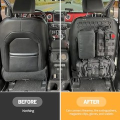 Tactical Truck Organizer with MOLLE Panel and 3 Storage Molle Panel&Storage Bag